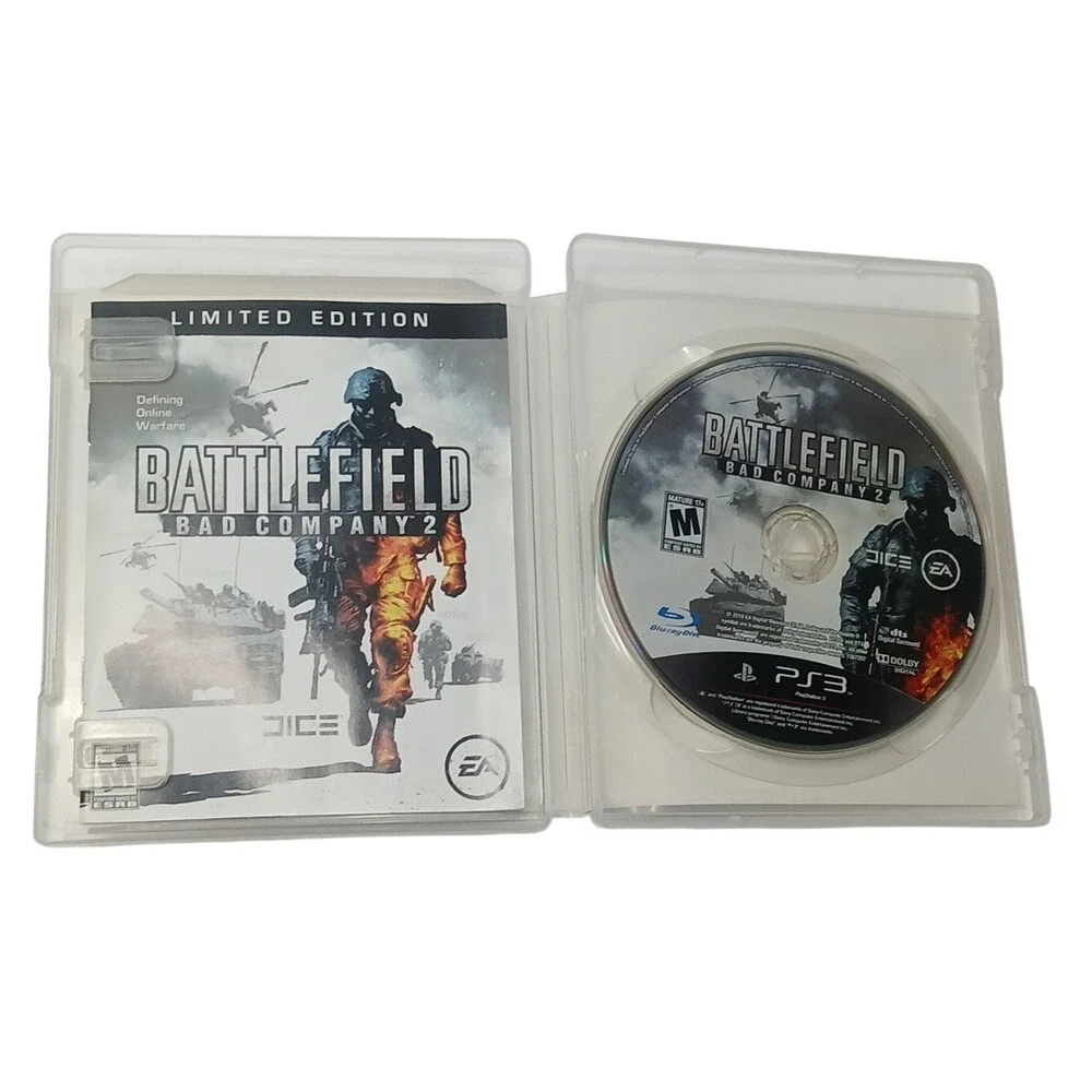 EA Battlefield Bad‎ Company 2 PS3 OS White Limited Edition Shooter Game